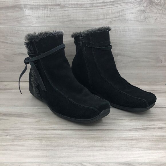 Weatherproof Boot Company Ankle Boots Women's 10 Becky Black Suede Zip Booties - Picture 4 of 10